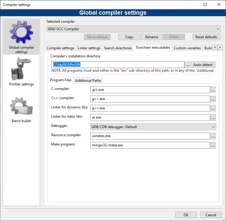 Compiler Settings